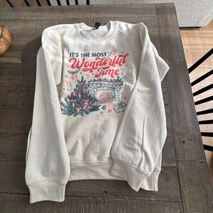 Festive Cream Sweater - 'It's the Most Wonderful Time'